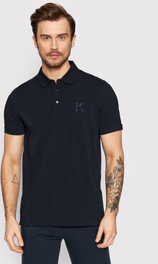 Czarna koszulka polo Karl Lagerfeld z krótkim rękawem