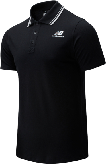 Czarna koszulka polo New Balance z bawełny w sportowym stylu