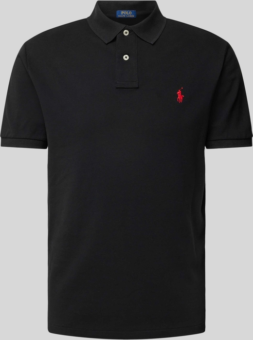Czarna koszulka polo POLO RALPH LAUREN z bawełny w stylu casual