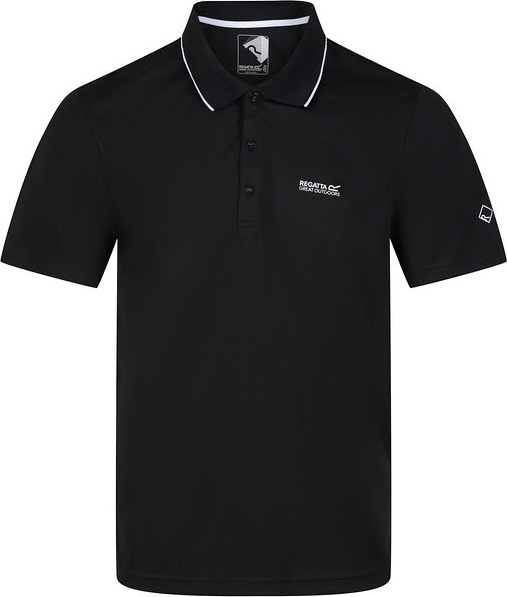 Czarna koszulka polo Regatta z krótkim rękawem