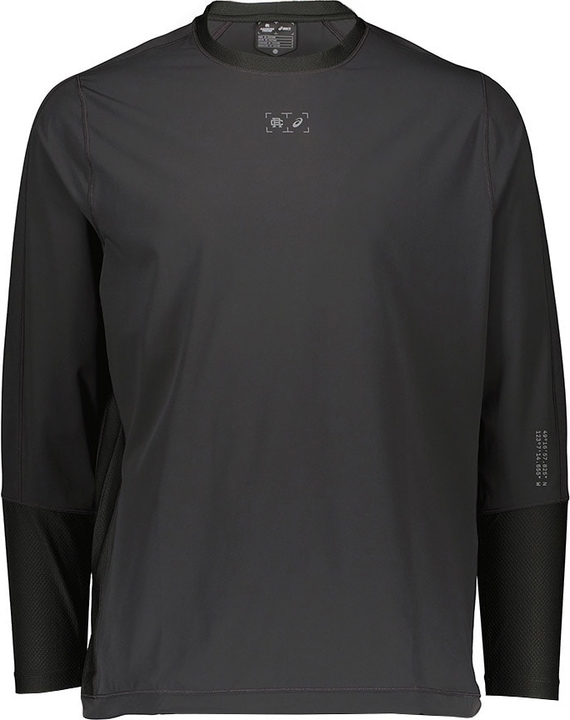 Czarna koszulka z długim rękawem ASICS z długim rękawem w sportowym stylu