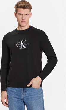 Czarna koszulka z długim rękawem Calvin Klein w młodzieżowym stylu