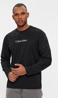 Czarna koszulka z długim rękawem Calvin Klein z długim rękawem w młodzieżowym stylu