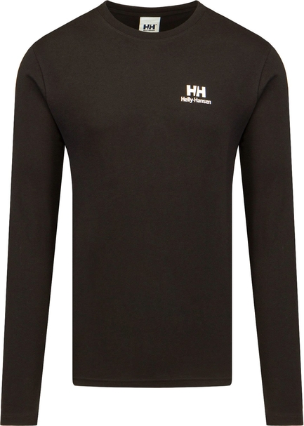 Czarna koszulka z długim rękawem Helly Hansen z bawełny