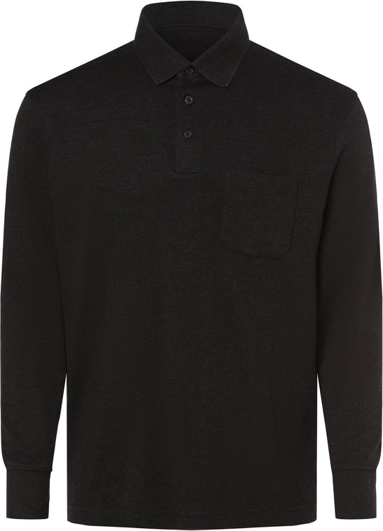 Czarna koszulka z długim rękawem Mc Earl w stylu casual z długim rękawem z bawełny