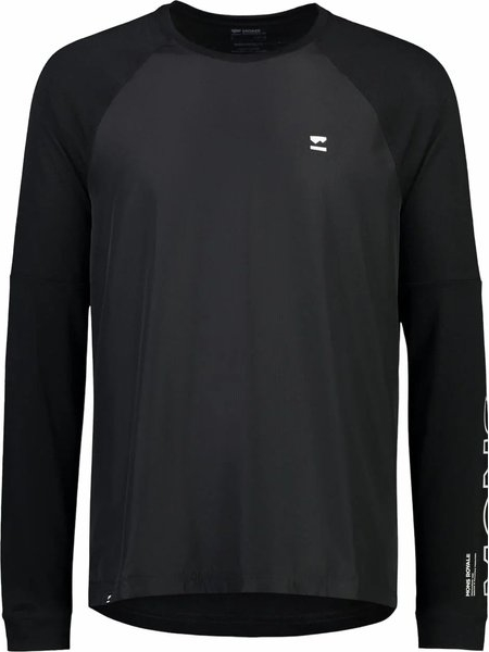 Czarna koszulka z długim rękawem Mons Royale z długim rękawem w sportowym stylu