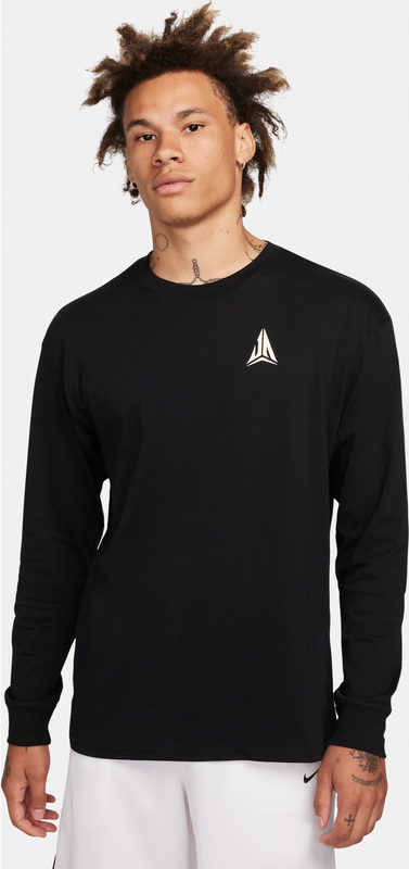 Czarna koszulka z długim rękawem Nike w sportowym stylu z bawełny z długim rękawem