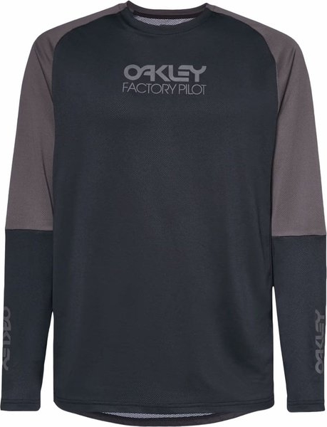 Czarna koszulka z długim rękawem Oakley z długim rękawem w młodzieżowym stylu