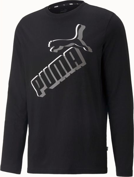 Czarna koszulka z długim rękawem Puma w stylu klasycznym
