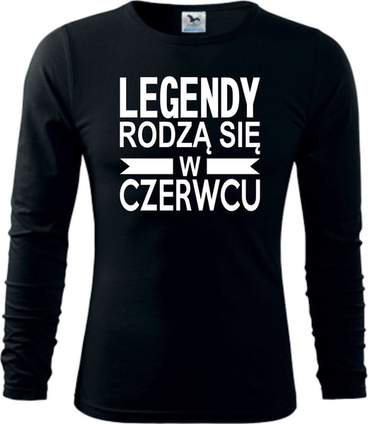 Czarna koszulka z długim rękawem TopKoszulki.pl