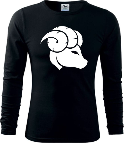 Czarna koszulka z długim rękawem TopKoszulki.pl z bawełny z długim rękawem