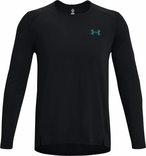Czarna koszulka z długim rękawem Under Armour w sportowym stylu