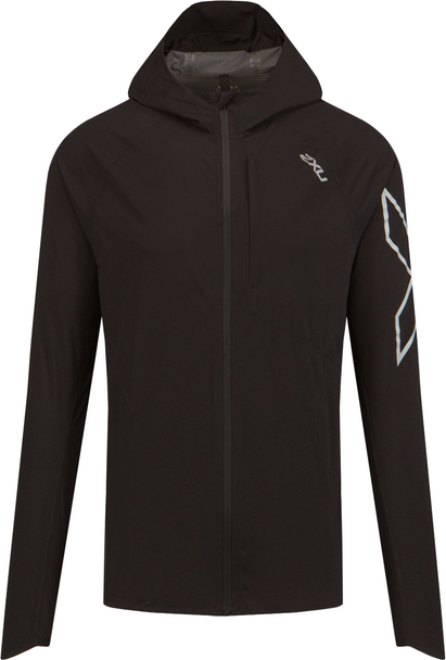 Czarna kurtka 2XU krótka z tkaniny w sportowym stylu
