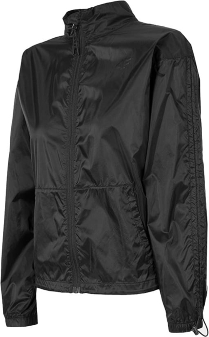 Czarna kurtka 4F krótka w stylu casual bez kaptura
