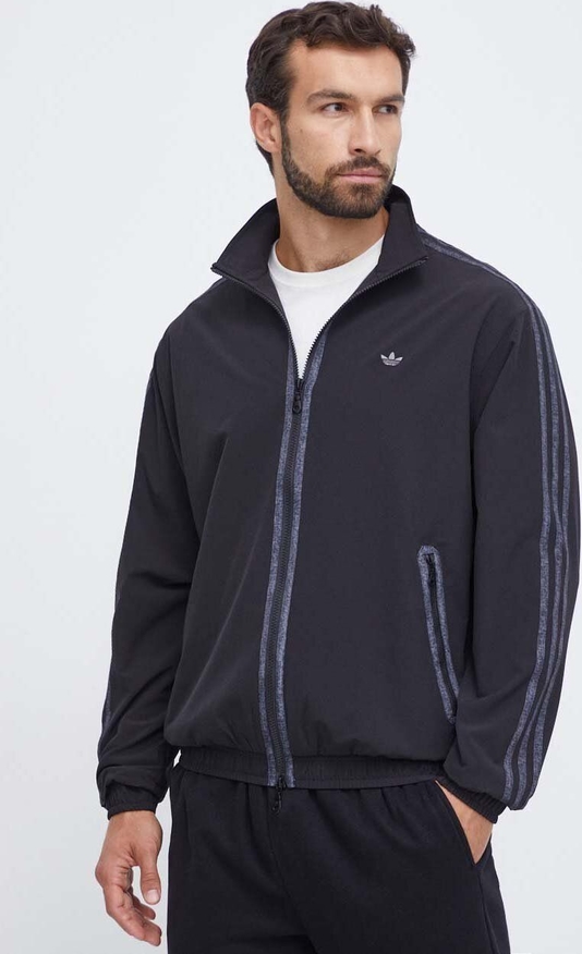 Czarna kurtka Adidas Originals w sportowym stylu krótka