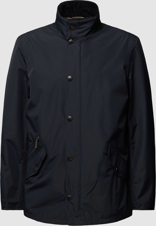 Czarna kurtka Barbour krótka z bawełny w stylu casual