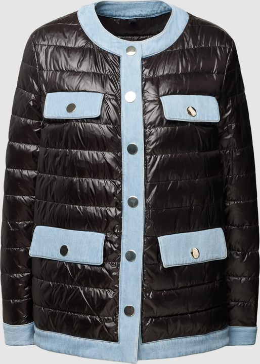 Czarna kurtka Blauer Usa krótka bez kaptura w stylu casual