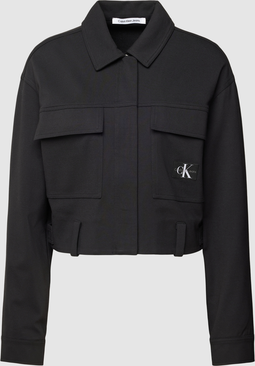 Czarna kurtka Calvin Klein krótka bez kaptura
