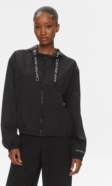 Czarna kurtka Calvin Klein krótka wiatrówki