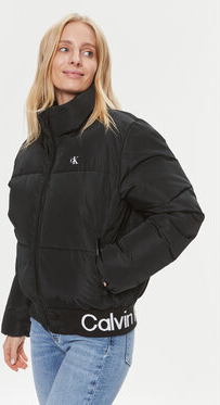 Czarna kurtka Calvin Klein w stylu casual krótka
