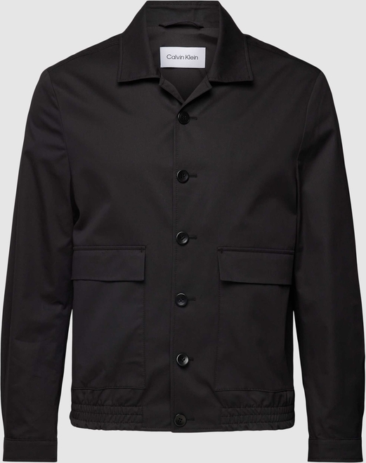 Czarna kurtka Calvin Klein z bawełny krótka w stylu casual