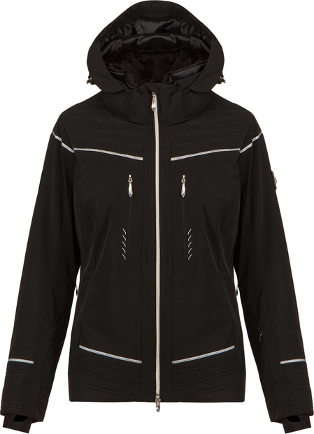 Czarna kurtka Descente narciarska krótka z tkaniny