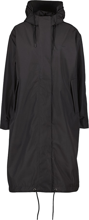 Czarna kurtka Didriksons długa w stylu casual z kapturem