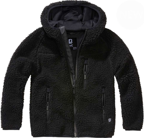 Czarna kurtka dziecięca Brandit dla chłopców z polaru