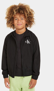 Czarna kurtka dziecięca Calvin Klein dla chłopców z jeansu