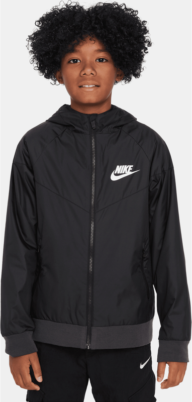 Czarna kurtka dziecięca Nike z bawełny