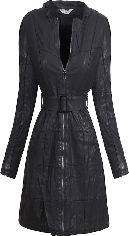 Czarna kurtka Elegrina w stylu casual długa