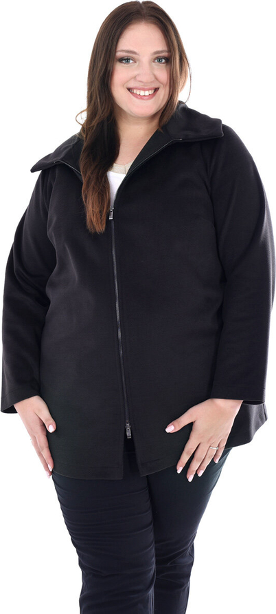 Czarna kurtka Fokus krótka bez kaptura w stylu casual
