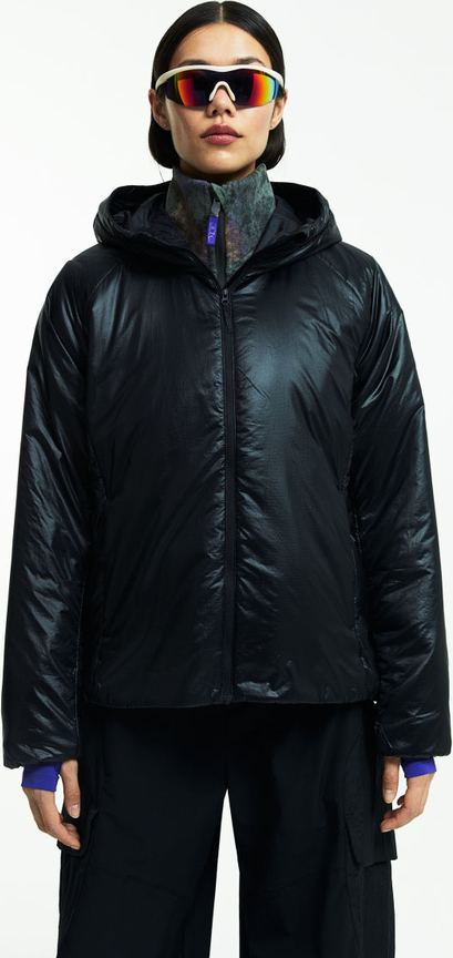 Czarna kurtka H & M w stylu casual ocieplenie