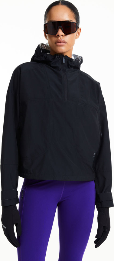 Czarna kurtka H & M z kapturem w sportowym stylu