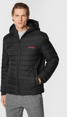 Czarna kurtka Hugo Boss krótka w stylu casual