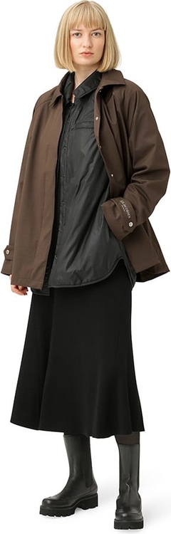Czarna kurtka Ilse Jacobsen długa w stylu casual