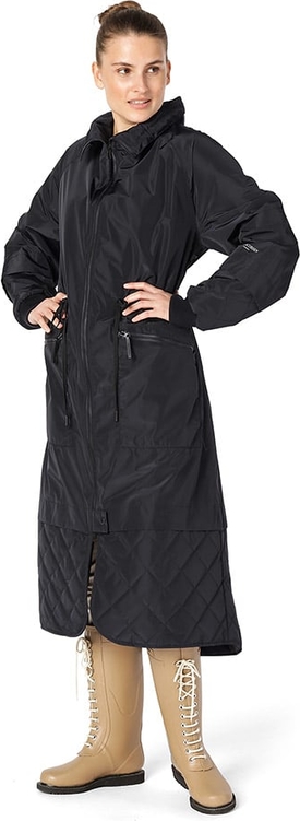 Czarna kurtka Ilse Jacobsen w stylu casual długa