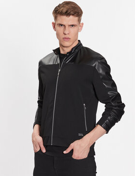 Czarna kurtka Karl Lagerfeld w stylu casual