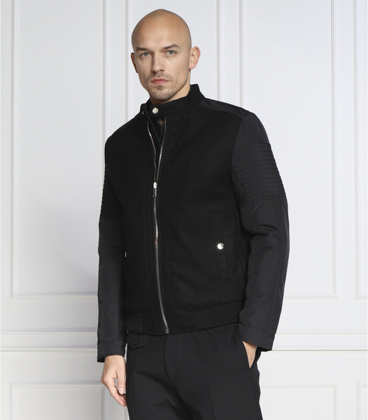 Czarna kurtka Les Hommes w stylu casual z wełny