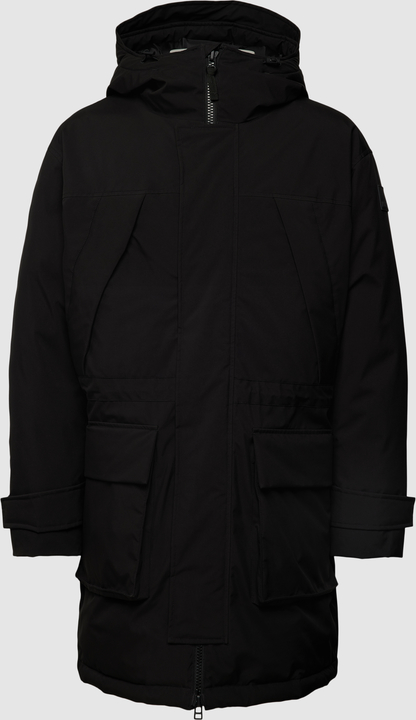 Czarna kurtka Marc O'Polo DENIM długa w stylu casual