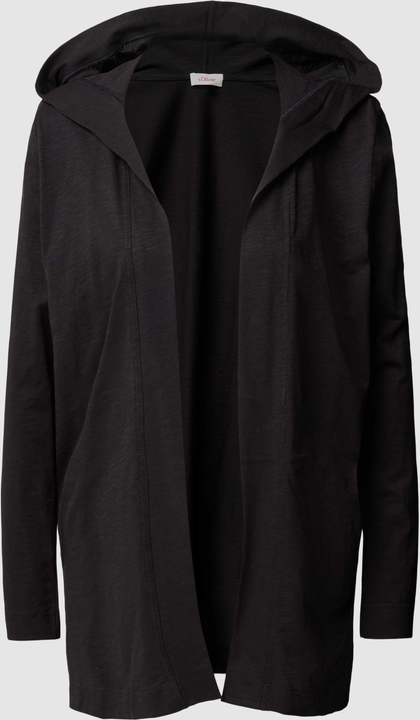 Czarna kurtka S.Oliver z bawełny z kapturem