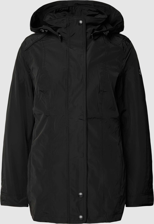 Czarna kurtka Wellensteyn w stylu casual z kapturem wiatrówki