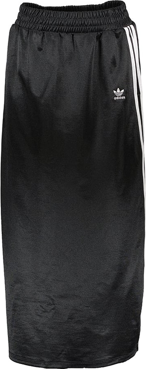 Czarna spódnica Adidas z bawełny midi w sportowym stylu