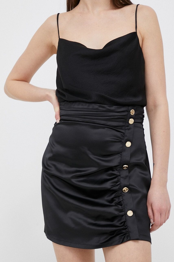 Czarna spódnica Artigli w stylu casual z tkaniny