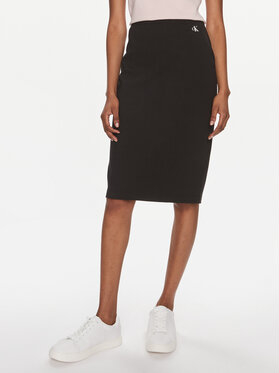 Czarna spódnica Calvin Klein midi w stylu casual