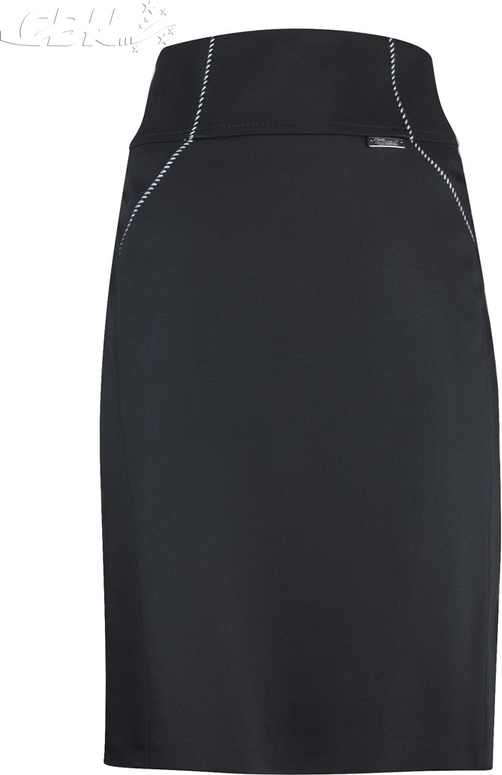 Czarna spódnica Classic Fashion midi z bawełny