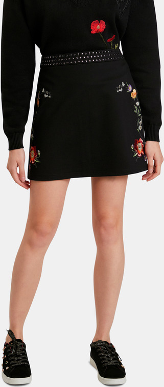 Czarna spódnica Desigual mini w stylu casual