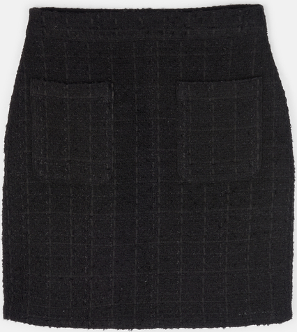 Czarna spódnica Gate w stylu casual mini z wełny