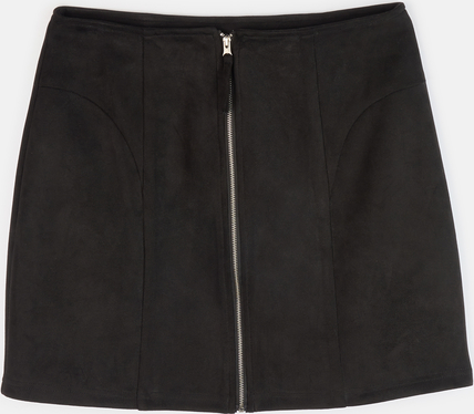 Czarna spódnica Gate z zamszu mini w stylu casual