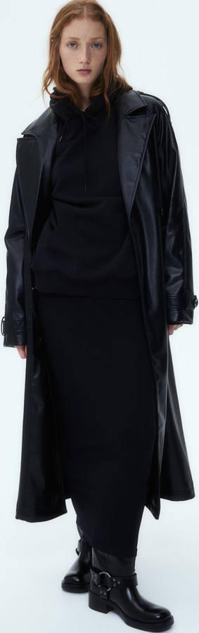 Czarna spódnica H & M midi z dżerseju